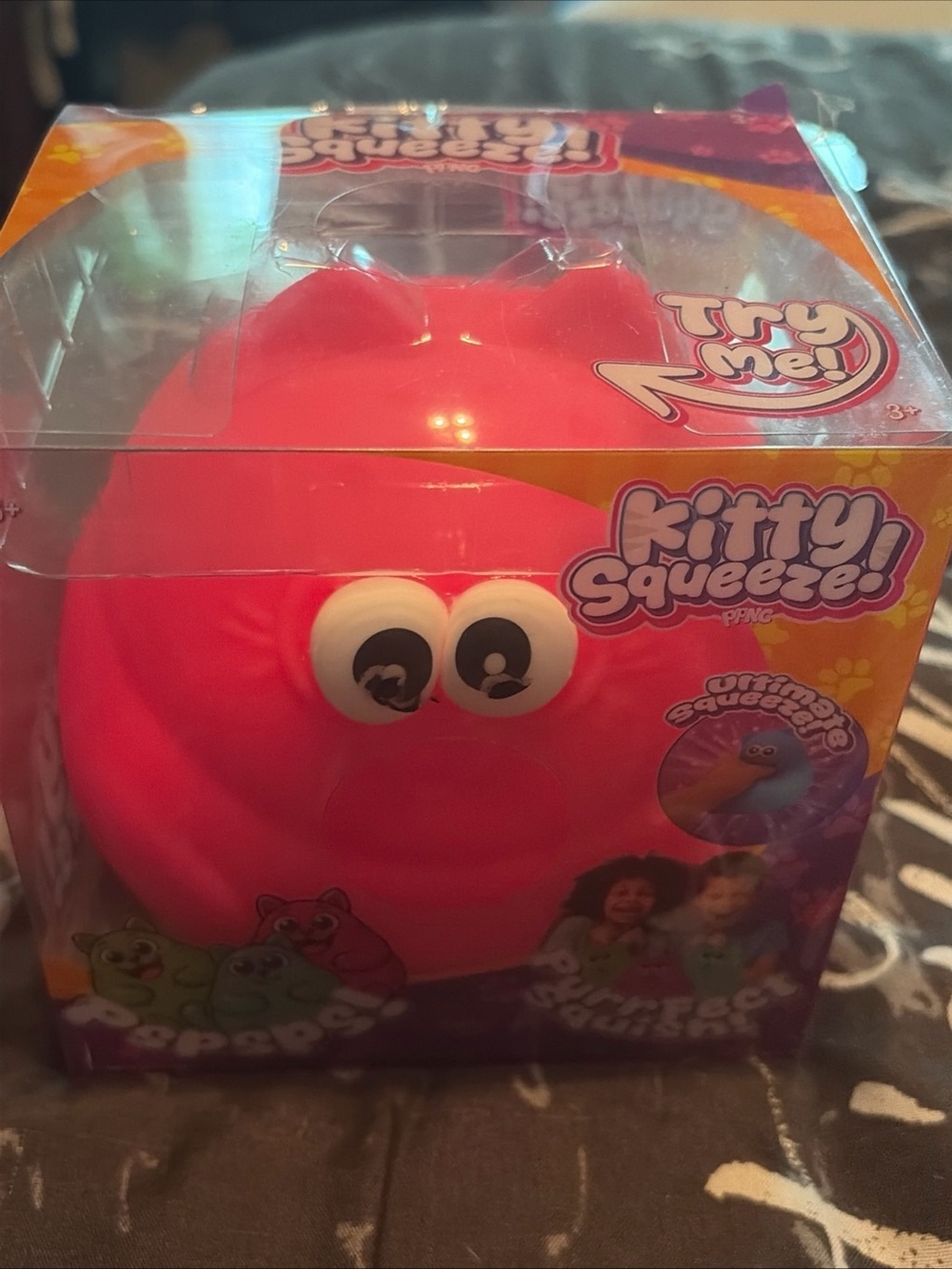 New Pink PPNC Kitty Squeeze Squishy Fidget Toy